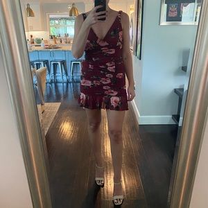 Lulus Red Roses Dress